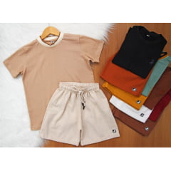 Cj. Short Linho Tl Juvenil