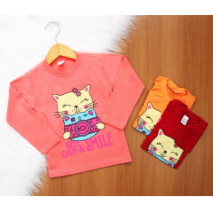 Blusa ML Gatinha Blusa ML Gatinha