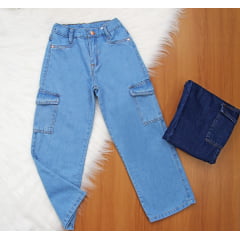 Calça Wide Cargo Juvenil