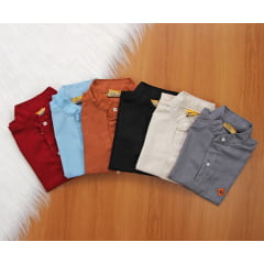 Camisa Gola de Padre Linho 