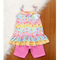 Cj. Alcinha Short Cotton 