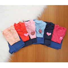 Cj. Aplique Short Bolsinho