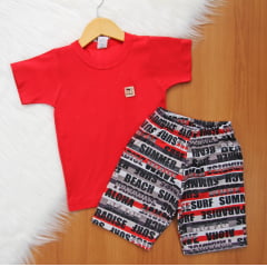 Cj. Básico Short Estampado