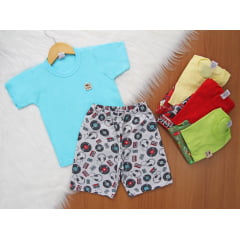 Cj. Básico Short Estampado