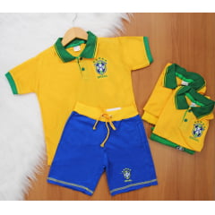 Cj. Brasil Short Moletim Cj. Brasil Short Moletim