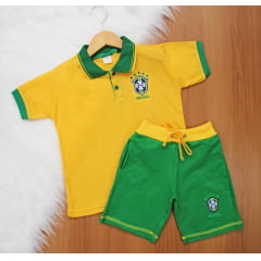 Cj. Brasil Short Moletim