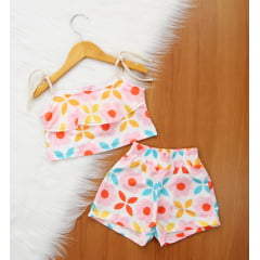 Cj. Cropped Babado Al