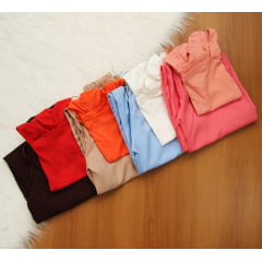 Cj. Cropped Calça Wide Leg