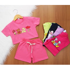 Cj. Cropped Estamp Infantil 
