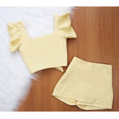Cj. Cropped MG Short Saia Juvenil