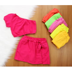Cj. Cropped Short Saia CL Cj. Cropped Short Saia CL