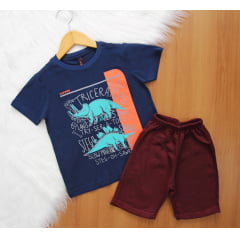 Cj. Dinossauro Short Moletom