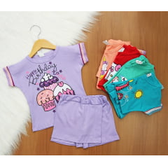 Cj. Estamp Short Saia Cj. Estamp Short Saia