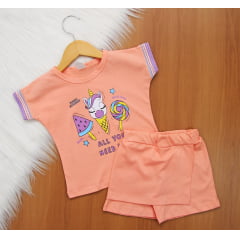 Cj. Estamp Short Saia 