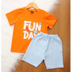 Cj. Estampado Short Linho 