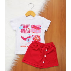Cj. Estampas Short Saia Cj. Estampas Short Saia