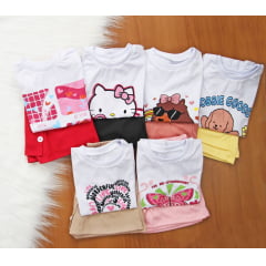 Cj. Estampas Short Saia
