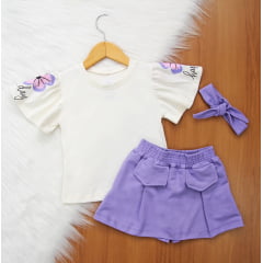 Cj. Flower Short Saia 