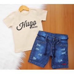 Cj. HB Short Jeans Infantil SD