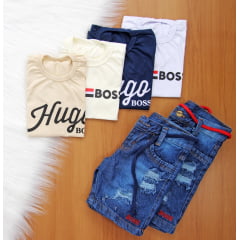 Cj. HB Short Jeans Infantil SD