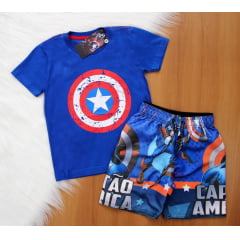 Cj. Heróis Short Estampado 