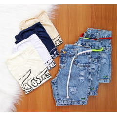 Cj. Lct Short Jeans Infantil SD