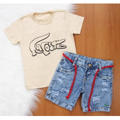 Cj. Lct Short Jeans Infantil SD