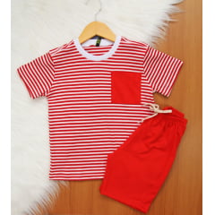 Cj. Listras Bolsinho Short