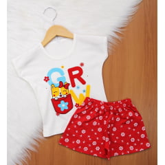 Cj. Manga Short Estampado F