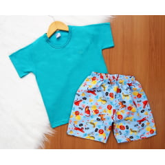 Cj Manga Short Estampado Juvenil 