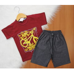 Cj. Manga Short Jeans Mesclin