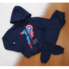 Cj. Moletom Personagens Capuz Infantil