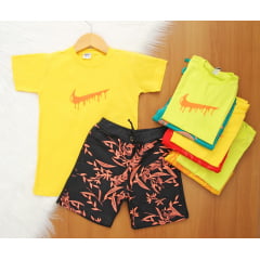 Cj. Nk Short Moletom Estampado Cj. Nk Short Moletom Estampado