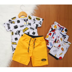 Cj. Personagens Short Bordado