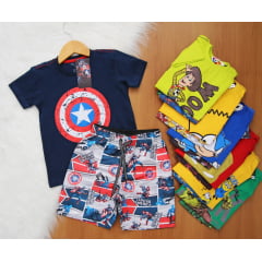 Cj. Personagens Short Estampado Cj. Personagens Short Estampado