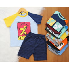 Cj. Raglan Short Moletom Cj. Raglan Short Moletom