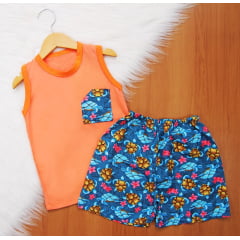 Cj. Regata Bolsinho Estampado