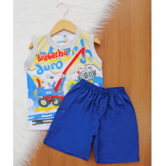 Cj. Regata Estampada Short Tactel