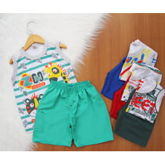 Cj. Regata Estampada Short Tactel