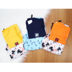 Cj. Regata Short Estampado Juvenil 