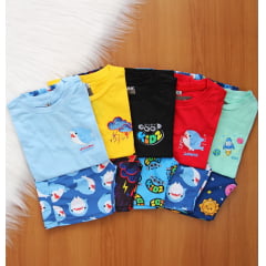Cj. Short Estampado Tactel MK