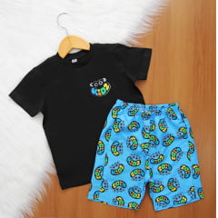 Cj. Short Estampado Tactel MK