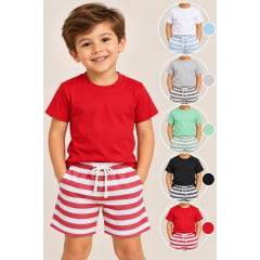 Cj. Short Listrado Ln