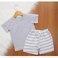 Cj. Short Listrado Ln
