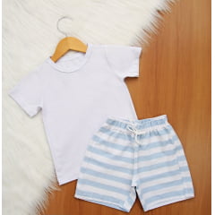 Cj. Short Listrado Ln