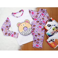 Pijama Estampado Frio Feminino Pijama Estampado Frio Feminino