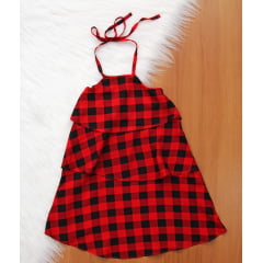 Vestido Alça Xadrez