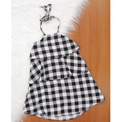 Vestido Alça Xadrez