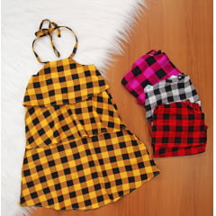 Vestido Alça Xadrez