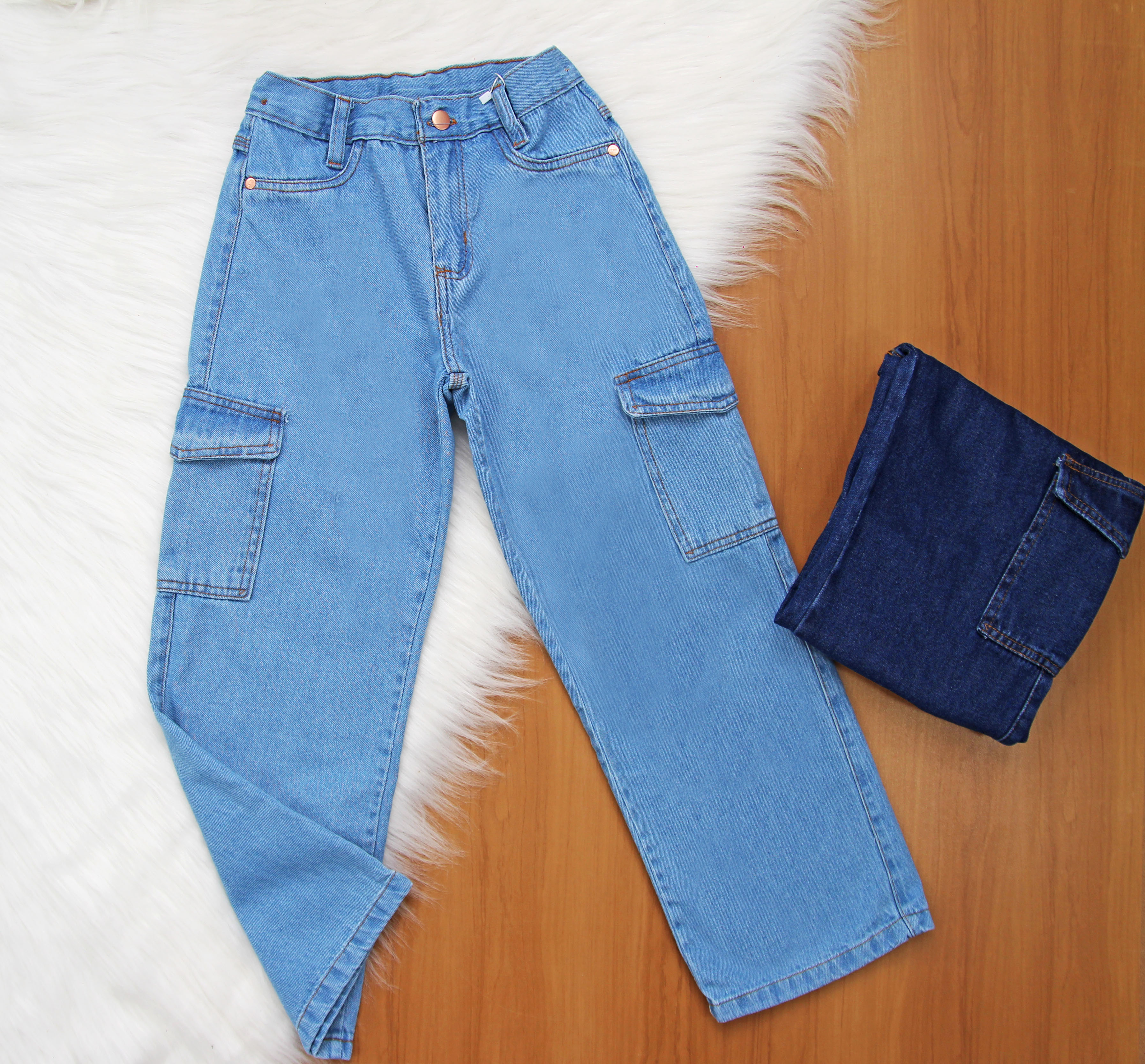 Calça Wide Cargo Juvenil